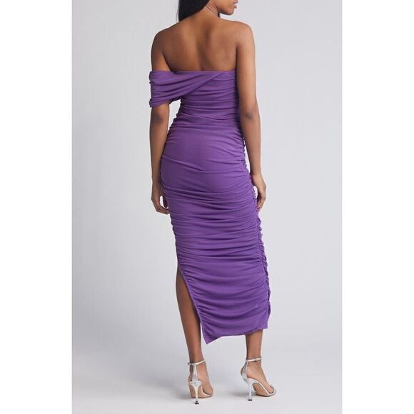Elliatt Miley Ruched Strapless Dress in Orchid Wedding Guest size XL NWT - Picture 5 of 10